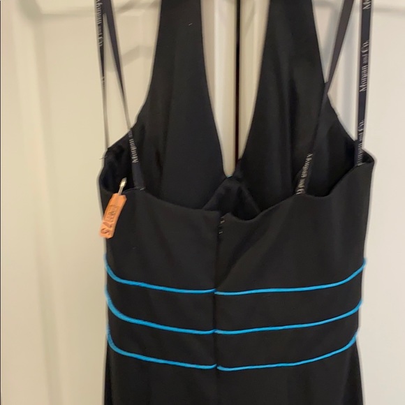 Black and Turquoise Formal Dress, size 7/8 - Picture 3 of 4